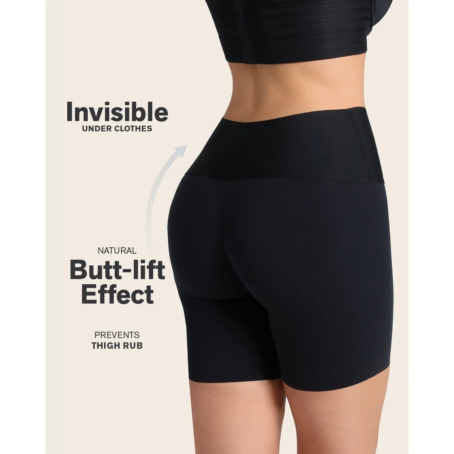 High-Waisted Tummy Control Shaping Shorts, Seamless Butt-Lifting Underwear