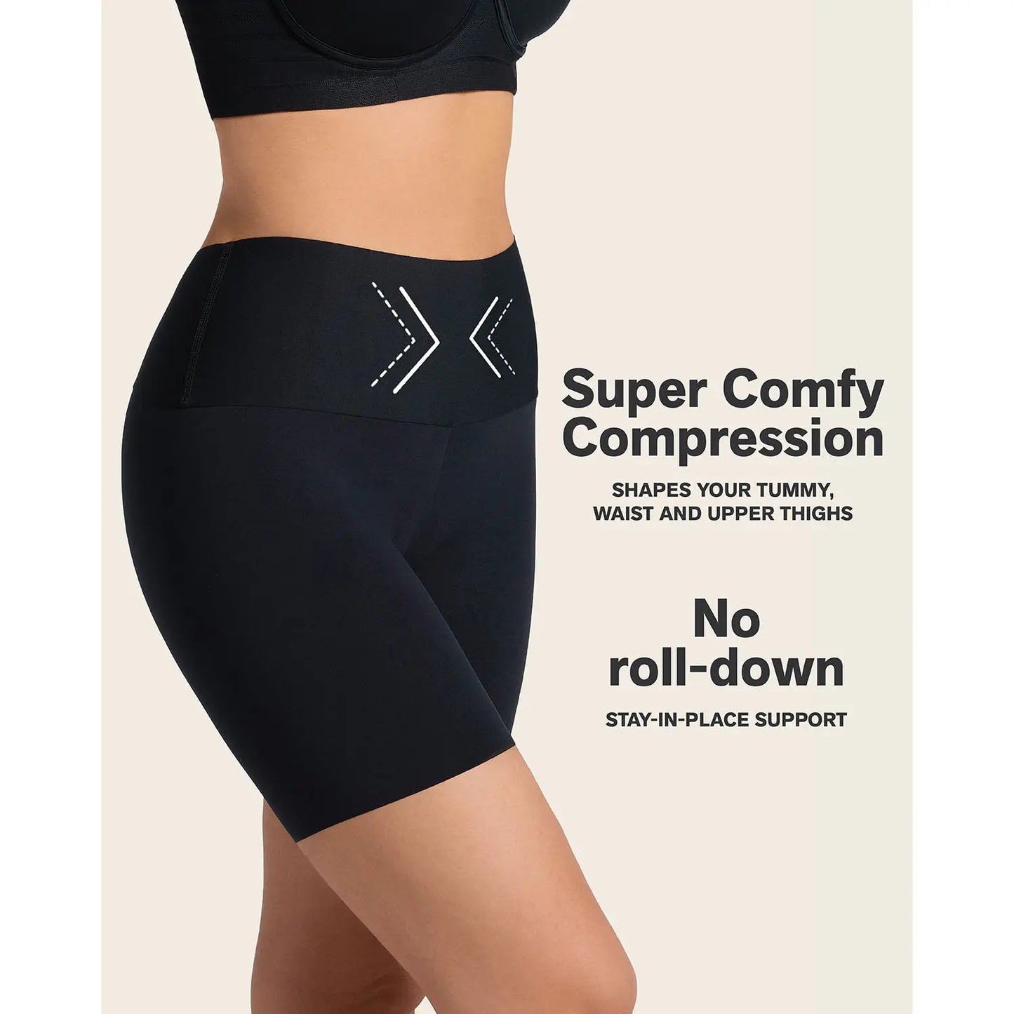 High-Waisted Tummy Control Shaping Shorts, Seamless Butt-Lifting Underwear