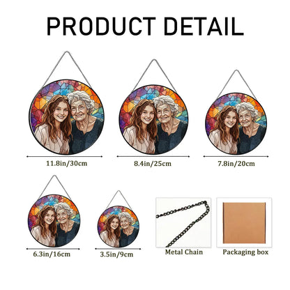Custom Family Portrait Stained Glass Suncatcher